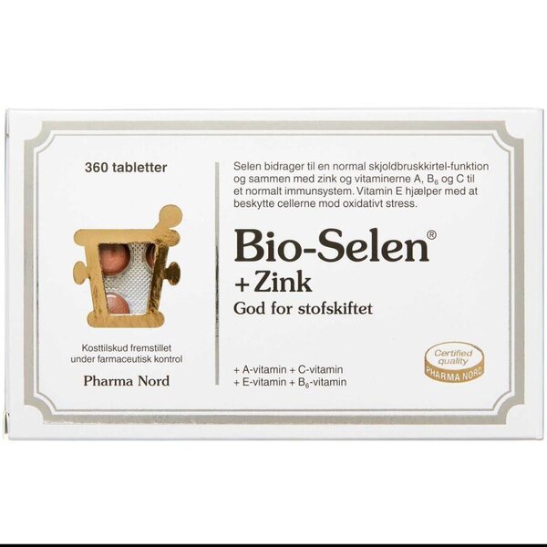 Bio-Selen + Zink Tabletter (360 stk)