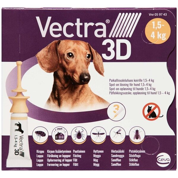 Vectra 3D Spot-on opløsning (1,5-4 kg)