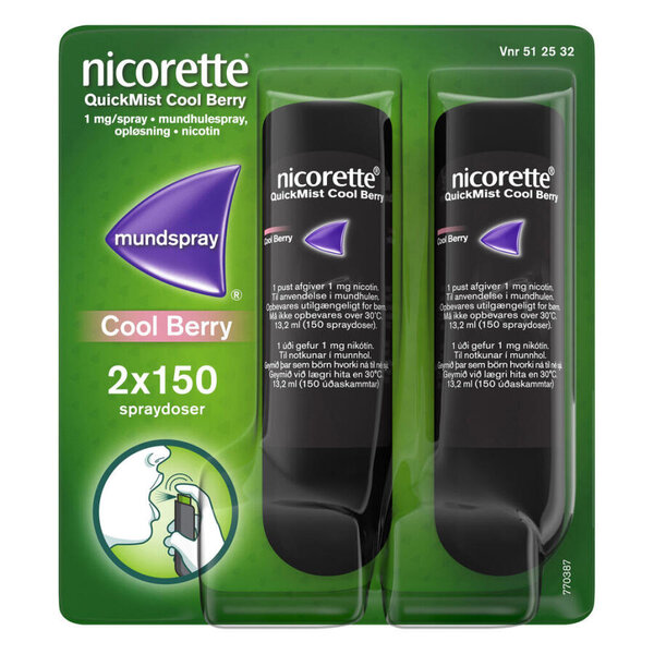 Nicorette Quickmist Cool Berry 2 * 150 doser