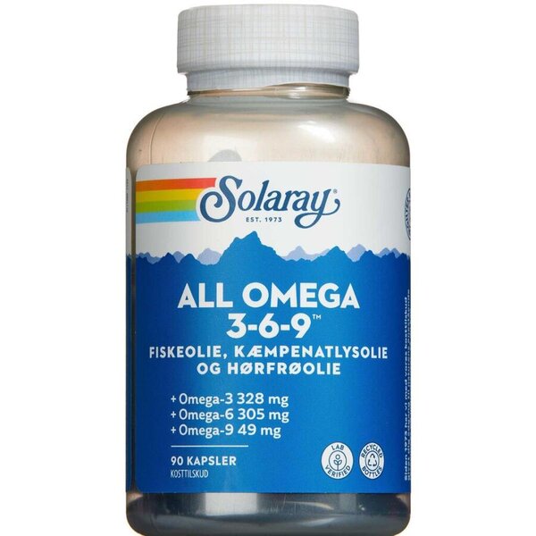 Solaray All Omega 3-6-9 Kapsler (90 stk.)