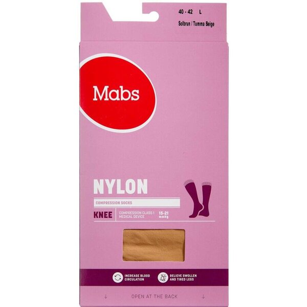 Mabs Nylon Knæstrømpe Tan L