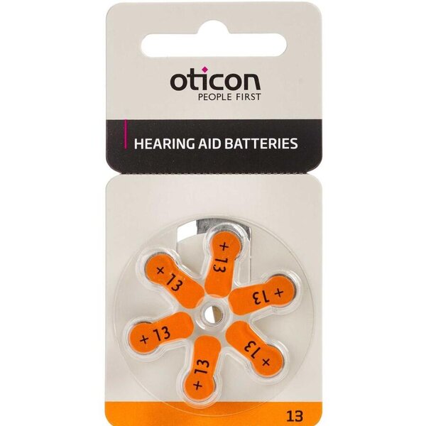 Oticon Zinc Air Batterier 6 stk. (+13)