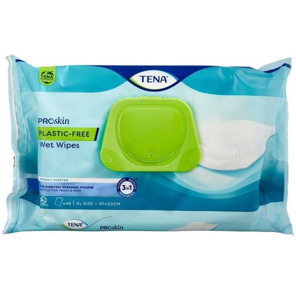 TENA Plastic-Free Wet Wipes