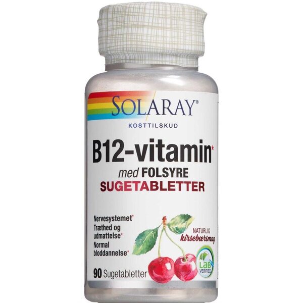 Solaray B-12 vitamin sugetabletter