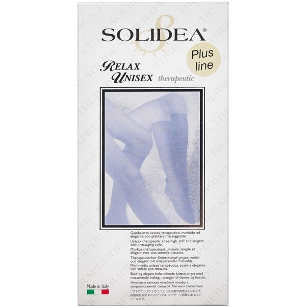 Solidea Relax Unisex Therapeutic Strømpe (XL+/sort/lukket)