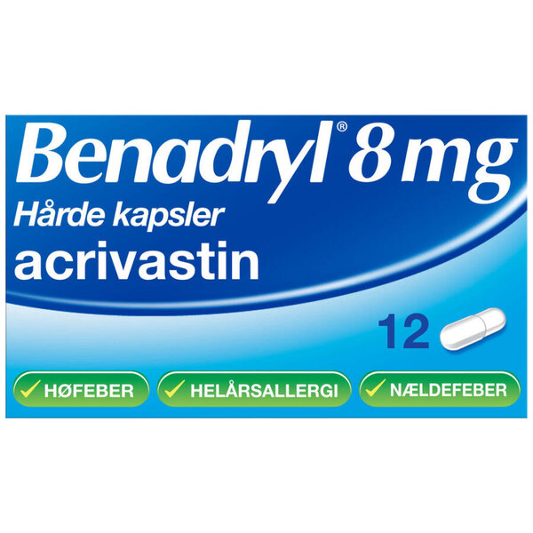 Benadryl 8 mg 12 stk