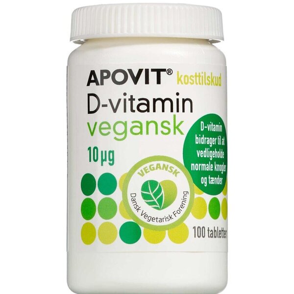 Apovit D-vitamin Vegansk 10 mikrg (400 IE) 100 stk