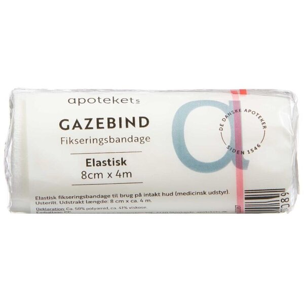 Apotekets Elastisk Gazebind (8 cm x 4 m)