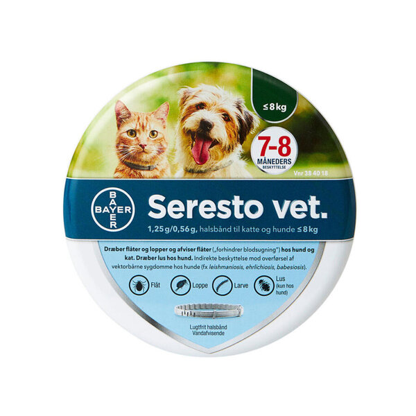 Seresto Vet til katte og hunde under 8 kg