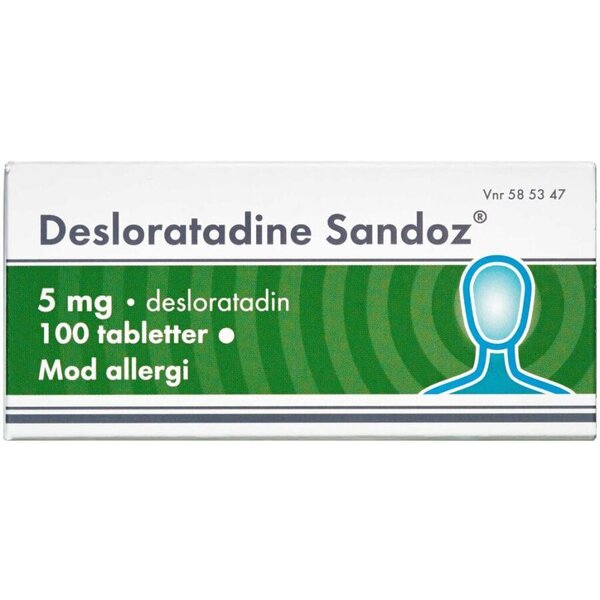 Desloratadine "Sandoz" 5 mg 100 stk