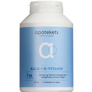 Apotekets Kalk og D-vitamin Tabletter (400 mg/5 µg ) 240 stk