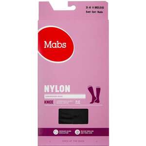 Mabs Nylon Wide Knæstrømper (Sort/M)