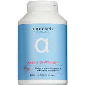 Apotekets Kalk og D-vitamin tabletter (400 mg/19 mikrog) 240 stk