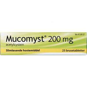 Mucomyst 200 mg 25 stk