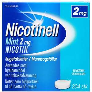 Nicotinell Mint 2 mg 204 stk sugetabletter