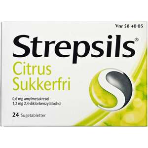 Strepsils citron sukkerfri 24 stk