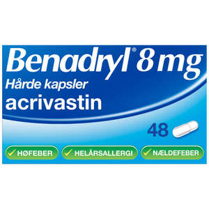 Benadryl 8 mg 48 stk