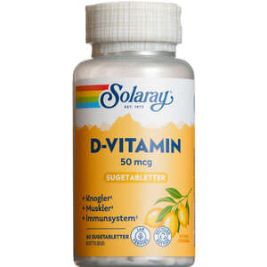 Solaray D-vitamin Sugetabletter