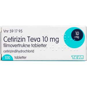 Cetirizin "Teva" 10 mg 100 stk