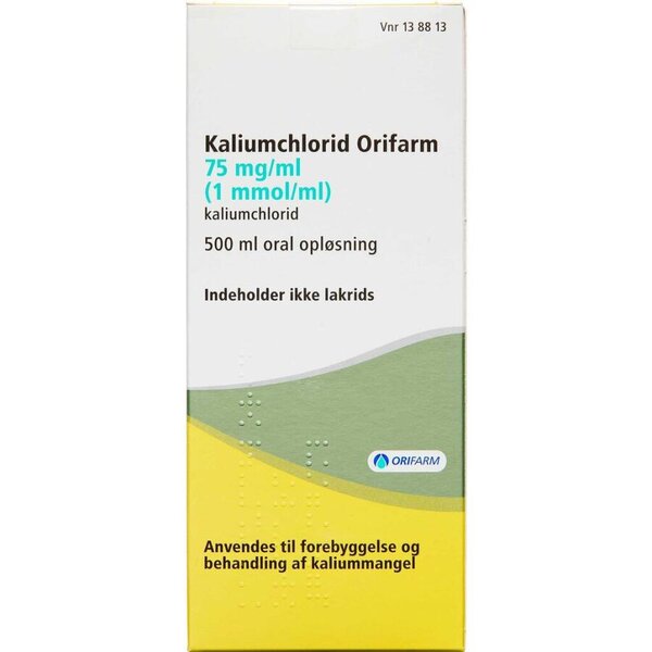 Kaliumchlorid "Orifarm" 75 mg/