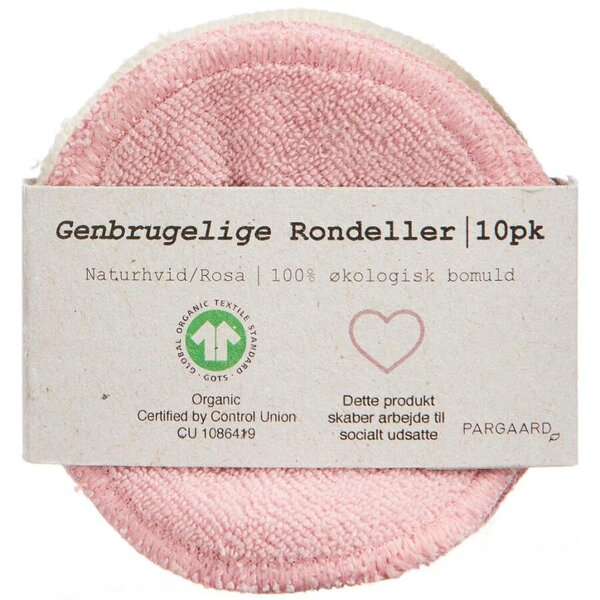 Pargaard Genbrugelige Rondeller (naturhvid/rosa)