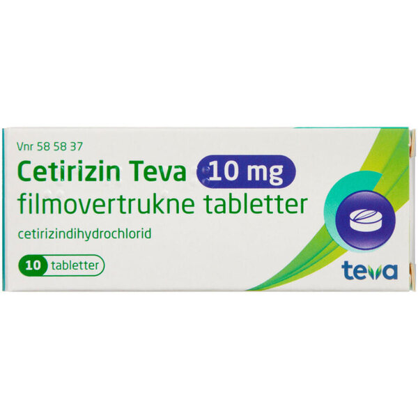 Cetirizin "Teva" 10 mg 10 stk