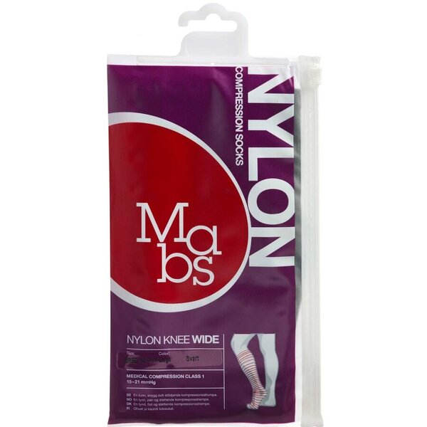 Mabs Nylon Wide Knæstrømper (Sort/XL)