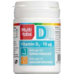 Multi-tabs D3-vitamin tabletter 180 stk (10 mikrog) 