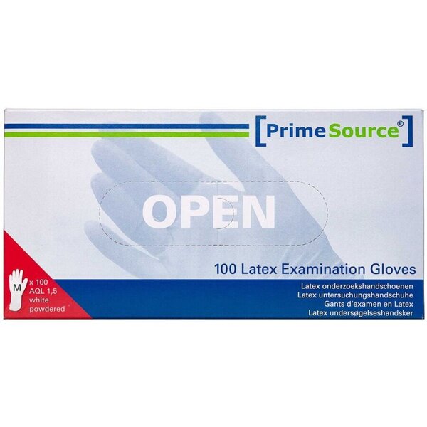 PrimeSource Latex Handsker m/pudder (M)