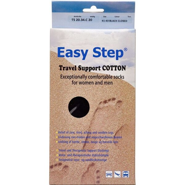 Easy Step Travel Support Cotton Knæ (Sort/4)