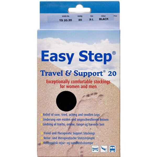 Easy Step Travel & Support Knæ (XL/sort)