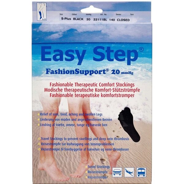 Easy Step FashionSupport Knæ (sort/lukket/S+)