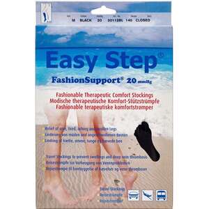 Easy Step FashionSupport Knæ (sort/lukket/M)