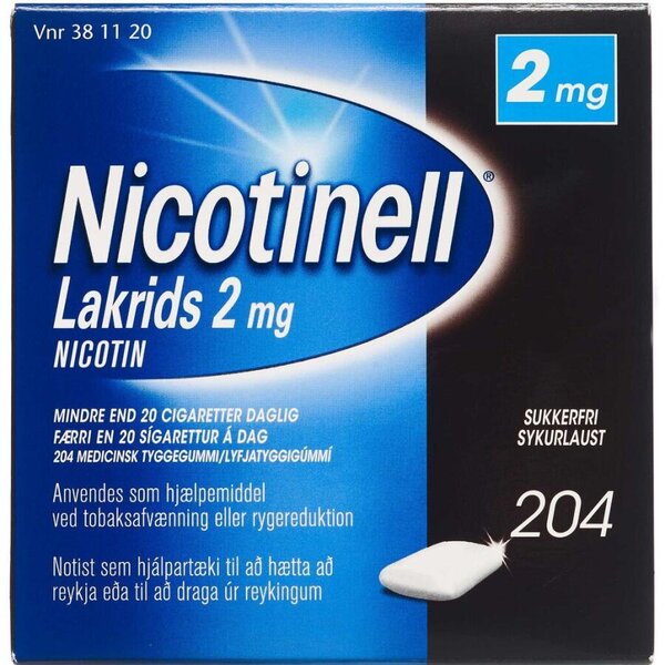 Nicotinell Lakrids 2 mg 204 stk