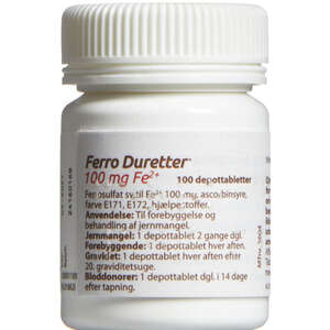 Ferro Duretter 100 mg 100 stk