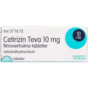 Cetirizin "Teva" 10 mg 50 stk