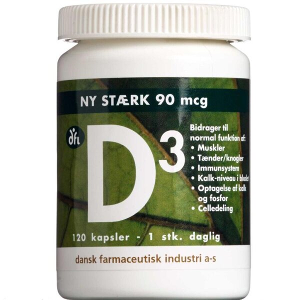 D3-vitamin stærk kapsler (90 mcg)