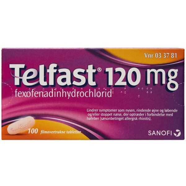 Telfast 120 mg 100 stk