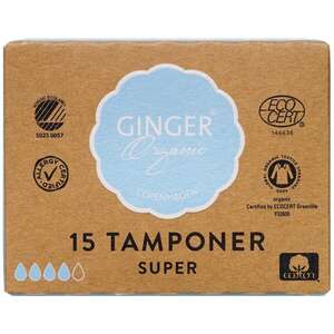 GingerOrganic Tamponer Super (15 stk)