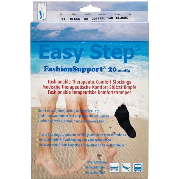 Easy Step FashionSupport Knæ (sort/lukket/XXL)