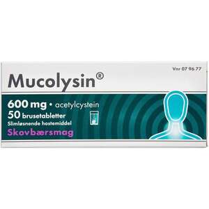 Mucolysin 600 mg Skovbær 50 stk