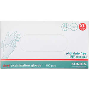 Klinion Protection Vinyl Handsker (XL-pudderfri)