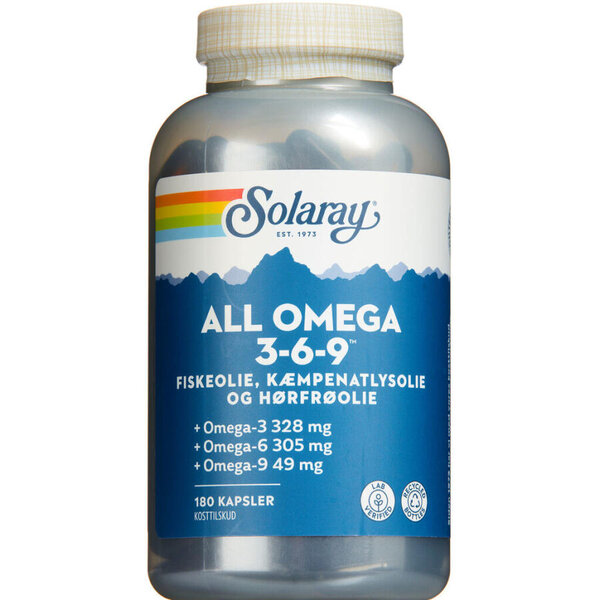 Solaray All Omega 3-6-9 Kapsler (180 stk)