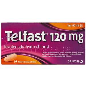 Telfast 120 mg 10 stk