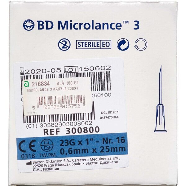 BD Microlance 3 (23G) Kanyler