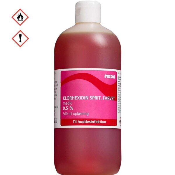 Klorhexidin Farvet Sprit 0,5 % (500 ml)