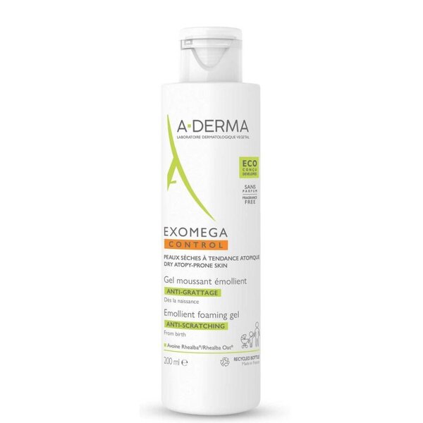 A-Derma Exomega Control Emollient Foaming Gel (200 ml)