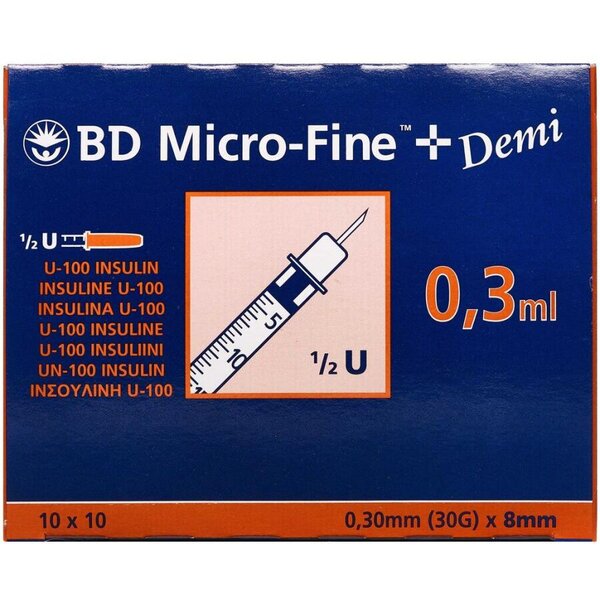 BD Micro-Fine+ Insulinsprøjte 0,30 ml / 30G