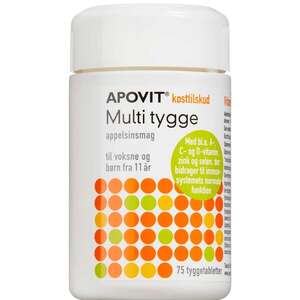 Apovit Multi tygge appelsin (75 stk)