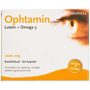 Ophtamin Lutein + Omega 3 Kapsler